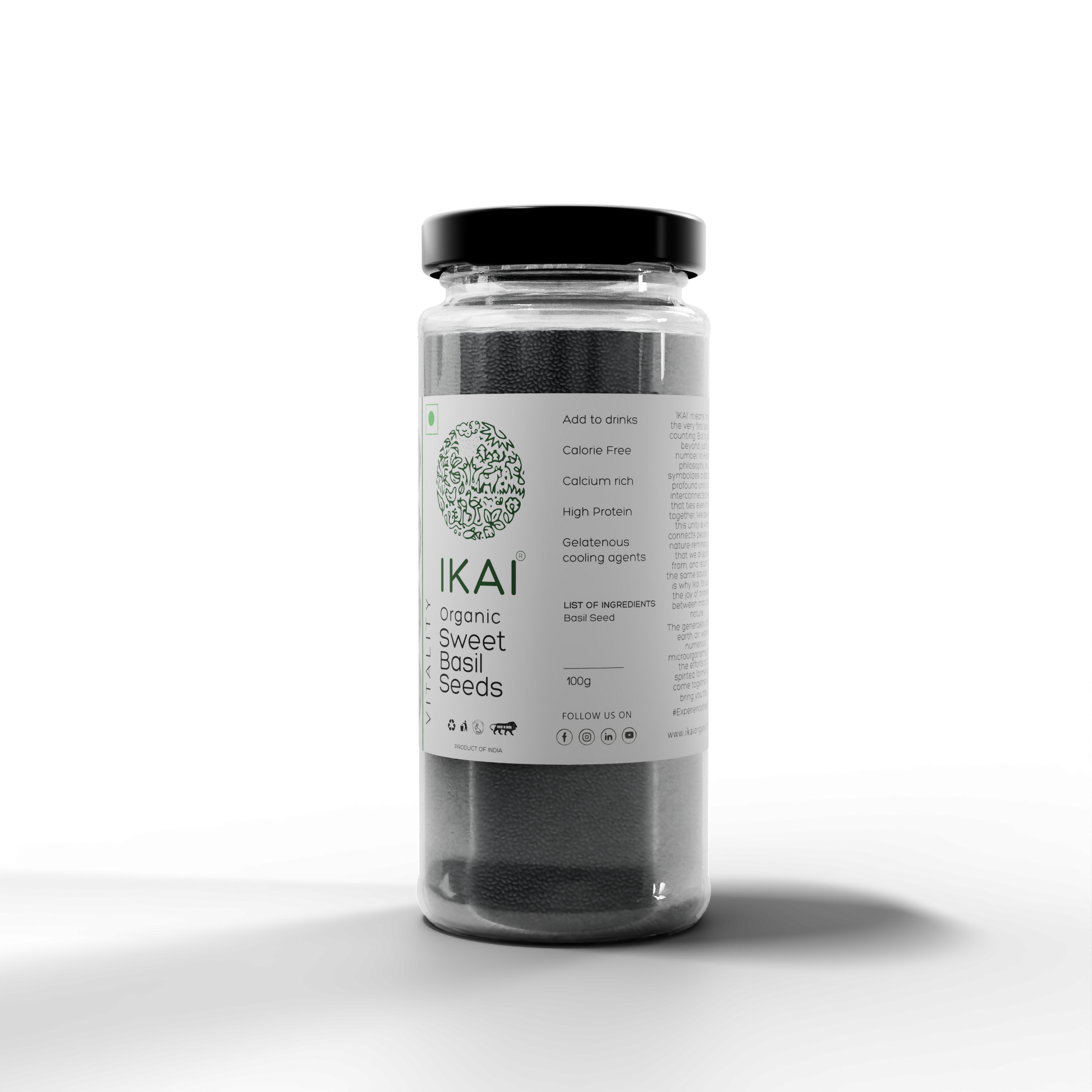 3 - Organic Sweet Basil Seeds -100g