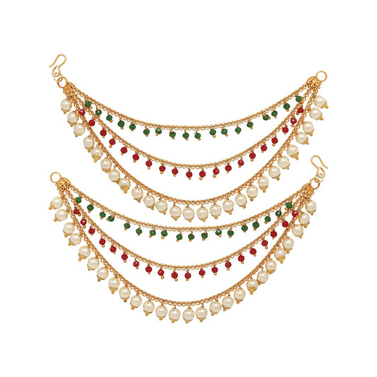 Elite Trading Women's Golden Plated Long Hair Chain Jewellery Earring | Grab2Buy