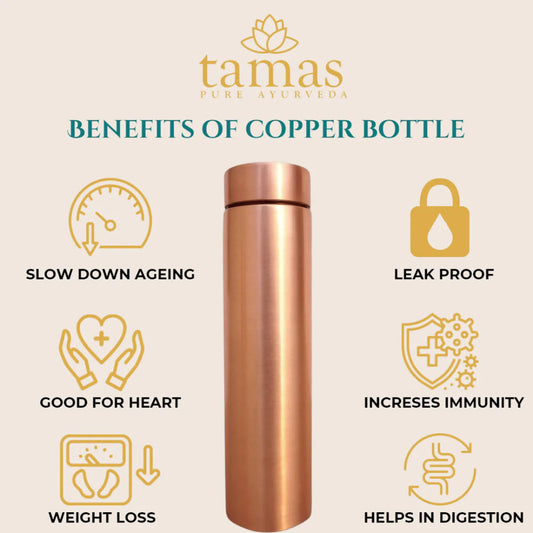 Tamas Jelly Plain Copper Water Bottle Grab2Buy Tamas Ayurveda Grab2Buy