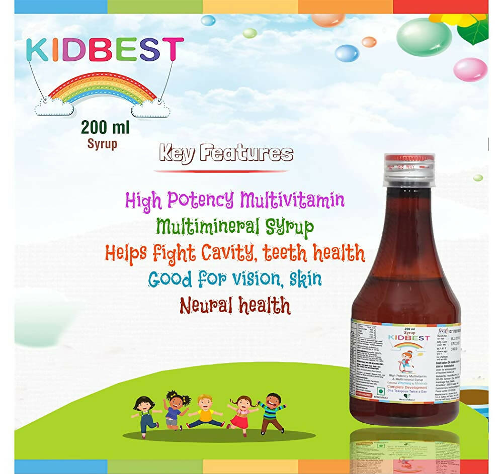 HealthBest Kidbest Multivitamin & Multimineral Syrup for Kids - Grab2buy