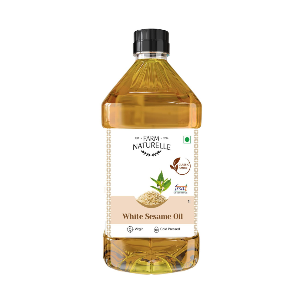 Farm Naturelle Cold Pressed Virgin White Sesame Seed Oil - Grab2buy