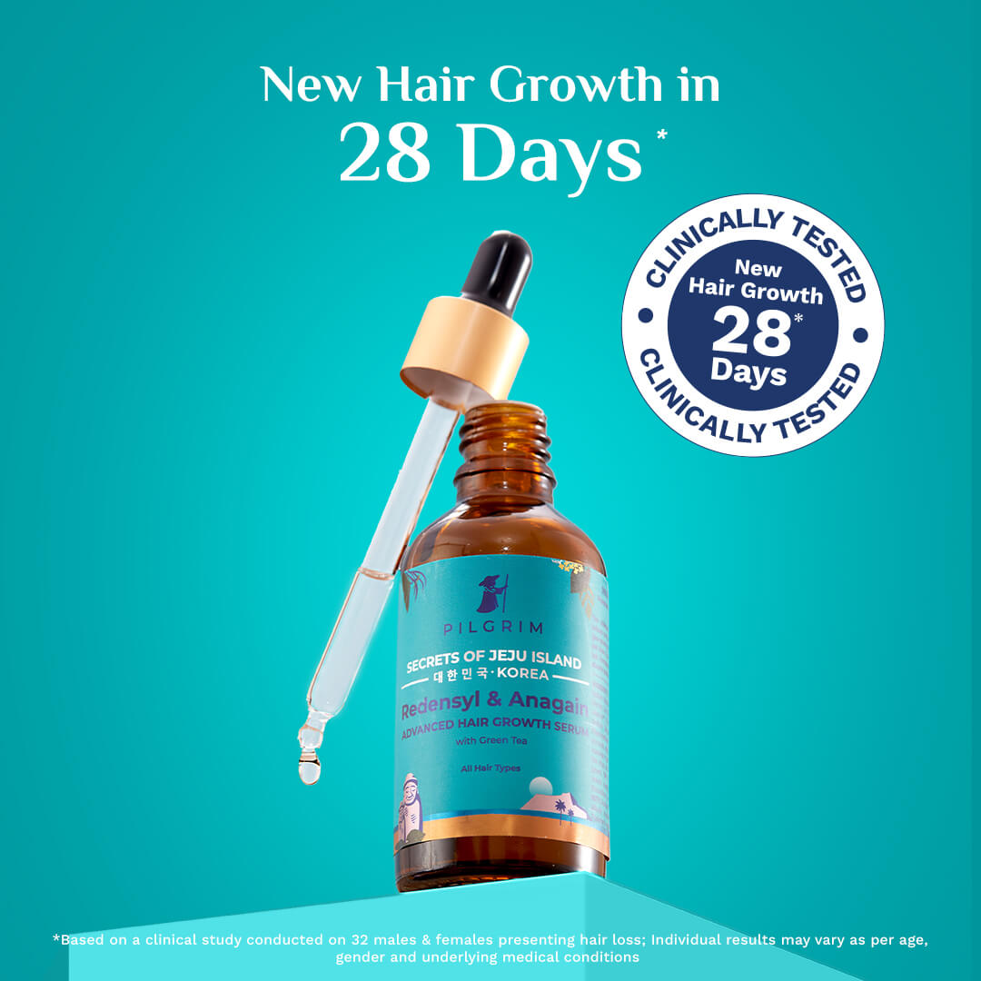 Pilgrim Redensyl 3% + Anagain 4% Advanced Hair Growth Serum with Green Tea - Distacart