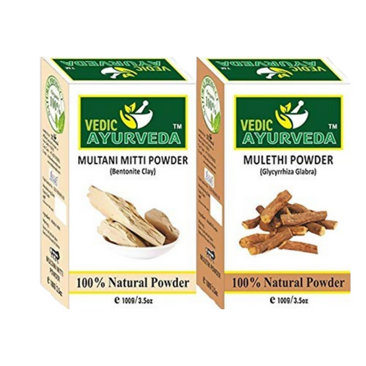 VedicAyurveda Multani Mitti Powder and Mulethi Powder Grab2Buy VedicAyurveda Grab2Buy