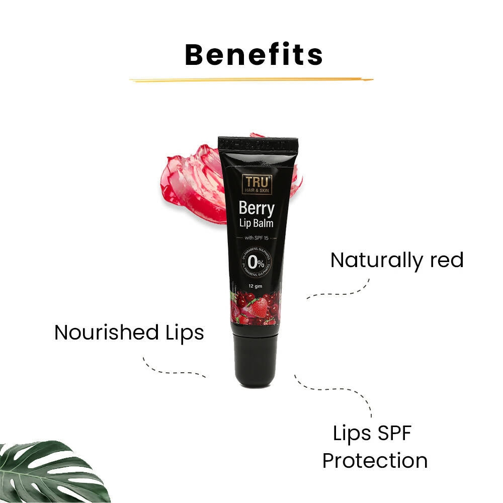 Tru Hair & Skin Berry Lip Balm With SPF 15 - Grab2buy