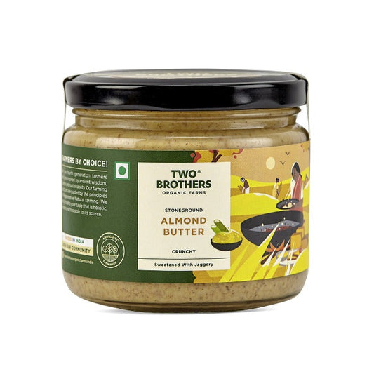 Two Brothers Organic Farms Stoneground Almond Butter Crunchy Sweetened With Jaggery Grab2Buy Two Brothers Organic Farms Grab2Buy