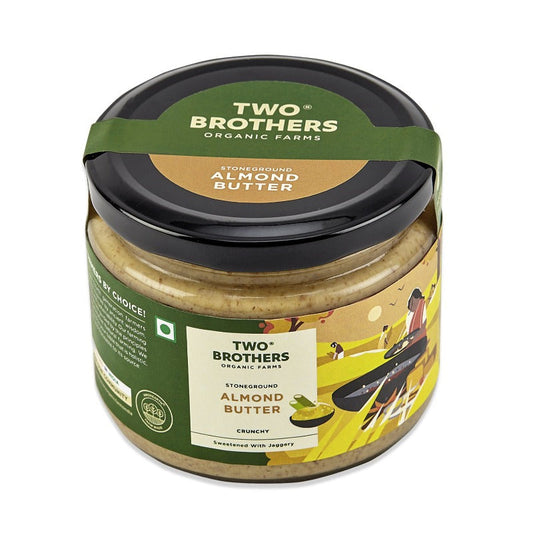 Two Brothers Organic Farms Stoneground Almond Butter Crunchy Sweetened With Jaggery Grab2Buy Two Brothers Organic Farms Grab2Buy