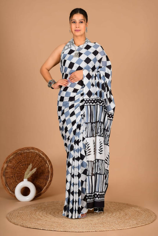 Exclusive Collection White Multi Beautiful Mulmul Cotton Grab2Buy