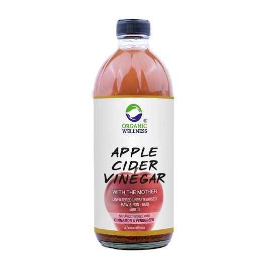 Organic Wellness Apple Cider Vinegar with Mother, Cinnamon & Fenugreek - Grab2buy