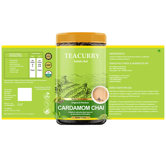 Teacurry Cardamom Chai Powder - Grab2buy