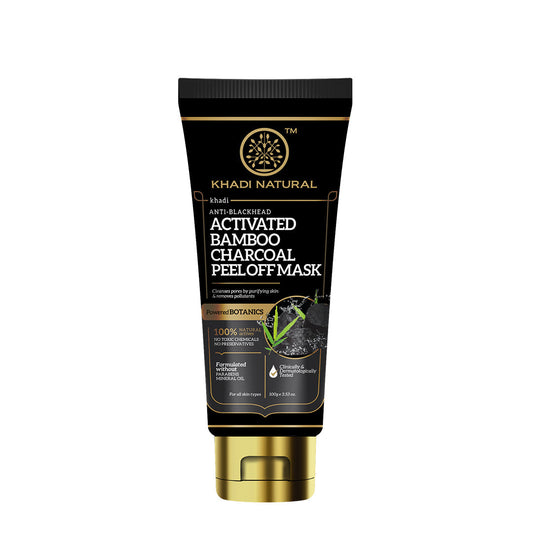 Khadi Natural Activated Bamboo Charcoal Peel Off Mask - 100gm