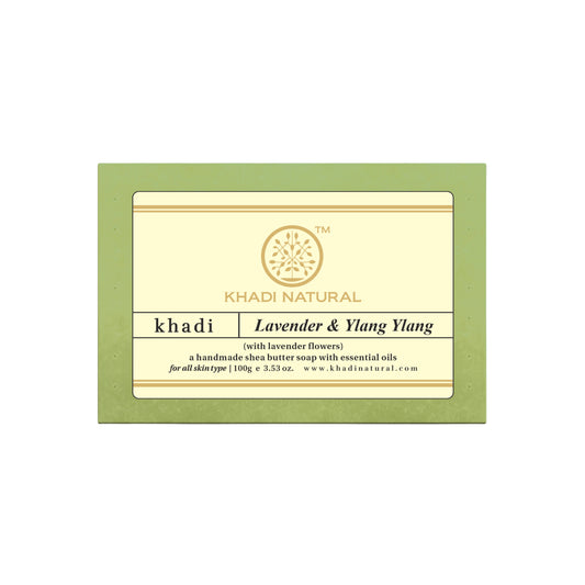 Khadi Natural Lavender & Ylang Ylang with Lavender Flowers - 100gm