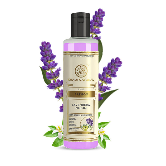Khadi Natural Lavender & Neroli Bath Oil - 210ml Sale