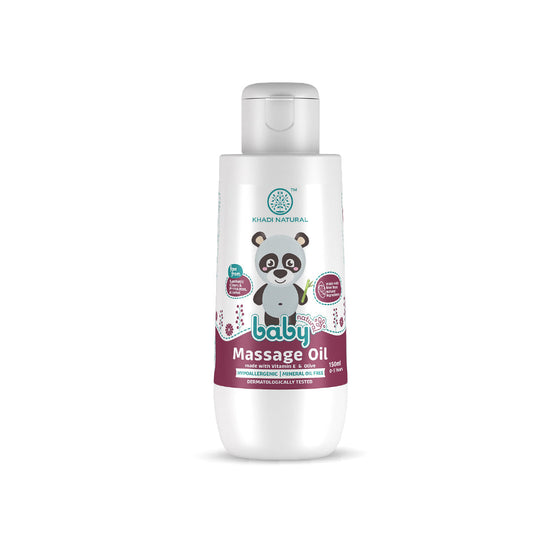 Khadi Natural Baby Massage Oil with Vitamin E and Olive, For Moisturizing Skin - 150ml