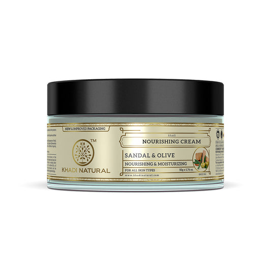 Khadi Natural Sandal & Olive Face Nourishing Cream with Sheabutter - 50gm