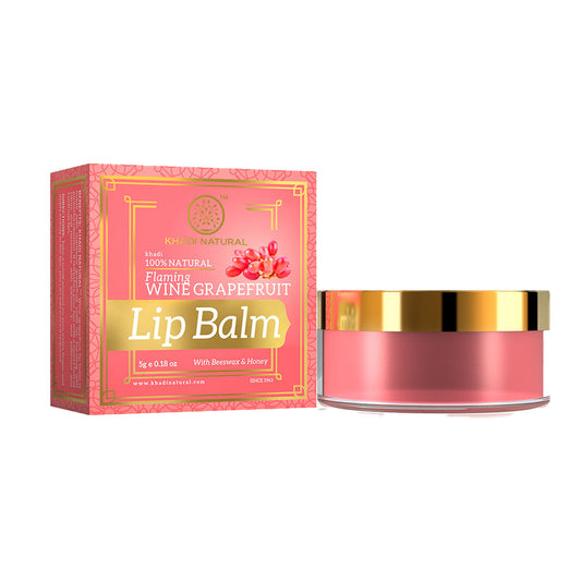 Khadi Natural Wine Grapefruit Lip Balm - With Beeswax & Honey - 5gm
