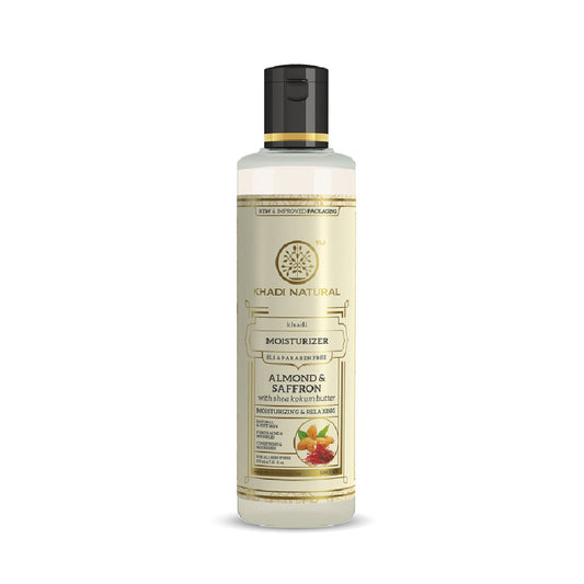 Khadi Natural Almond & Saffron Moisturizer- SLS & Paraben Free - 210ml