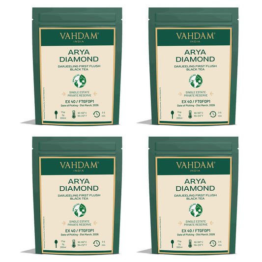 2026 Arya Diamond Darjeeling First Flush Black Tea DJ FF BT/ Pack of 4