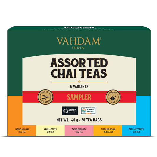 Assorted Chai Teas Sampler, 5 Variants