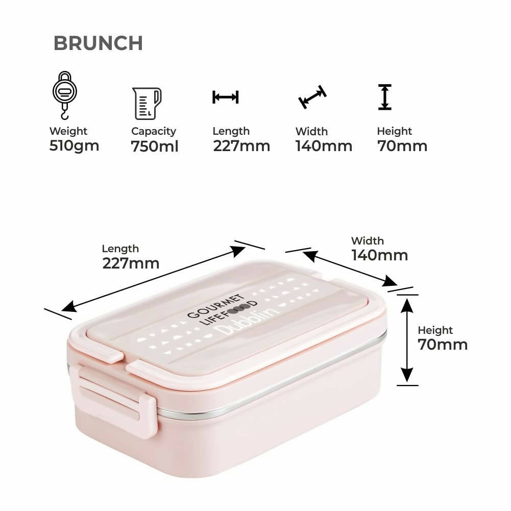 Dubblin Brunch Stainless Steel Lunch Box - Grab2buy