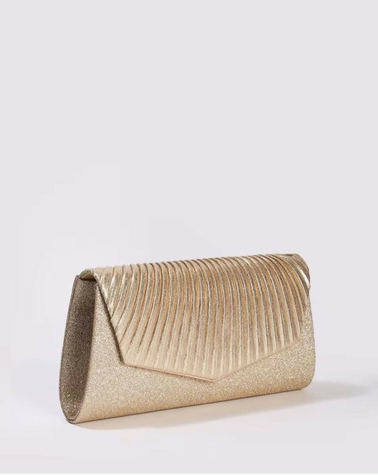 Joban Fashion Women Envelope Clutch With Chain Strap - Golden
