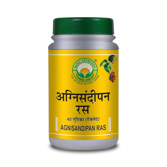 Basic Ayurveda Agnisandipan Ras Tablet 40 Tablets For digestion , heaviness after excess food, acidity,