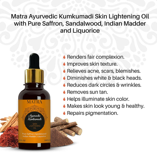 Matra Ayurvedic Kumkumadi Skin Lightening Oil Grab2Buy Matra Grab2Buy
