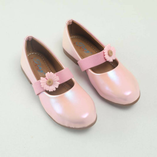 Tiny Bugs Girls Flower Embellished Ballerinas - Pink Grab2Buy Tiny Bugs Grab2Buy