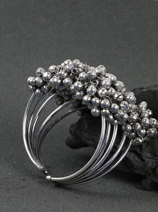 Priyaasi Women Oxidized Silver-Plated Cuff Bracelet | Grab2Buy
