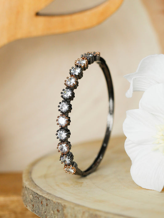 Priyaasi Women Dual Toned American Diamond Bracelet