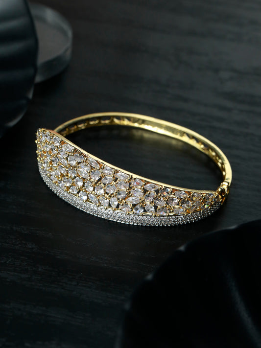 Priyaasi Women Gold-Polished American Diamond Bracelet | Grab2Buy
