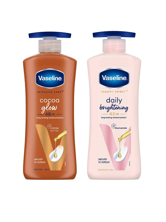 Vaseline Daily Brightening Body Lotion & Cocoa Glow Body Lotion Combo Grab2Buy Vaseline Grab2Buy