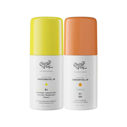 Chemist At Play Neck, Knee & Elbow Brightening + Under-Arm Roll-On Combo Grab2Buy Chemist At Play Grab2Buy