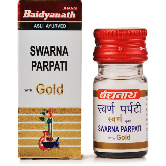 Baidyanath Swarna Parpati (Swarna Yukta) (1g) For Intestinal and Colic Pain, Digestion, Diarrhea, Dysentery