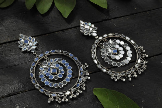 Mominos Fashion Johar Kamal Paki Design Mirror Earrings - Grab2buy