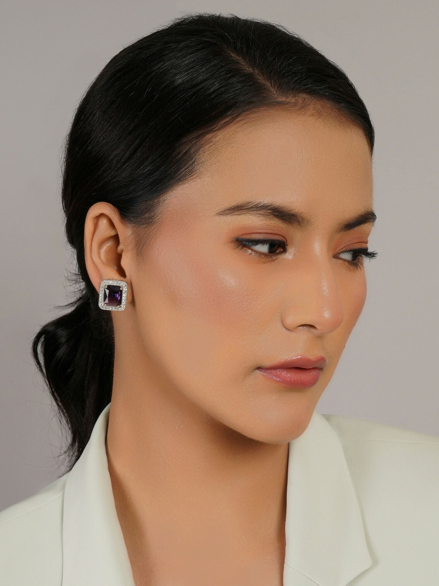 stone stud (purple) - Ruby Raang - Grab2buy