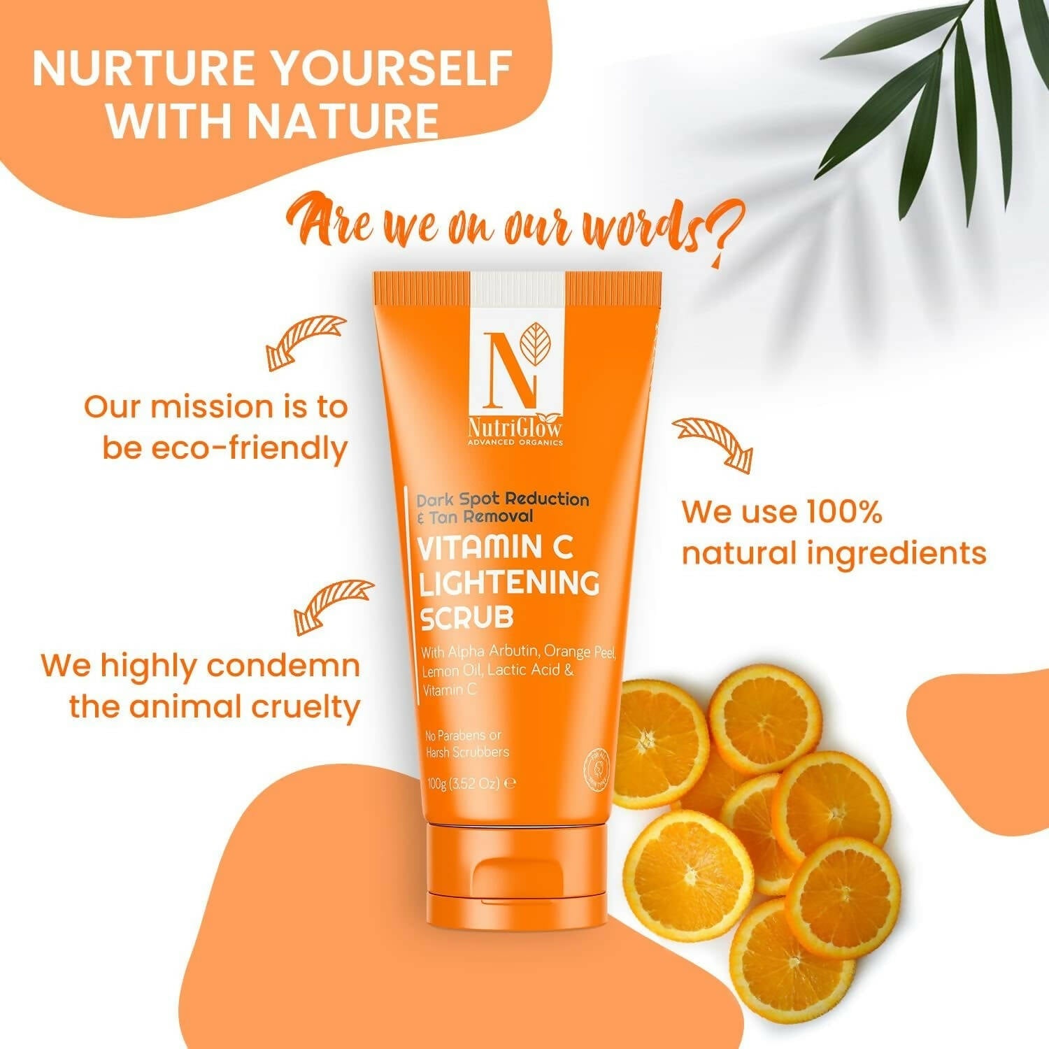 Nutriglow Advanced Organics Vitamin C Lightening Scrub - Grab2buy