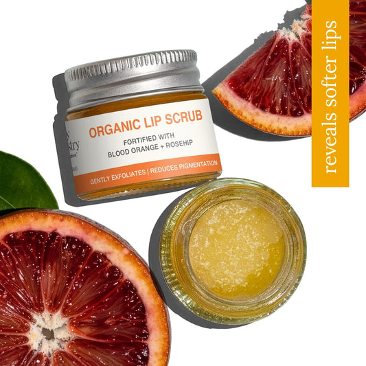Organic Lip Scrub Fortified with Blood Orange + Rosehip