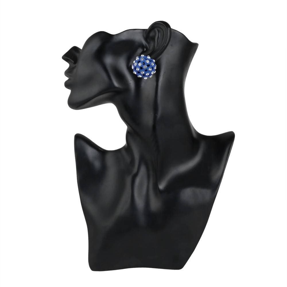 Trendoo Jewelry Gold Plated Stylish Fancy Blue Studs