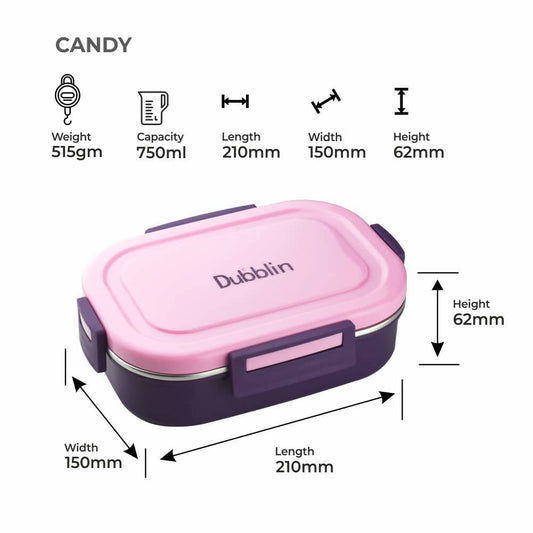 Dubblin Candy Stainless Steel Lunch Box Grab2Buy Dubblin Grab2Buy