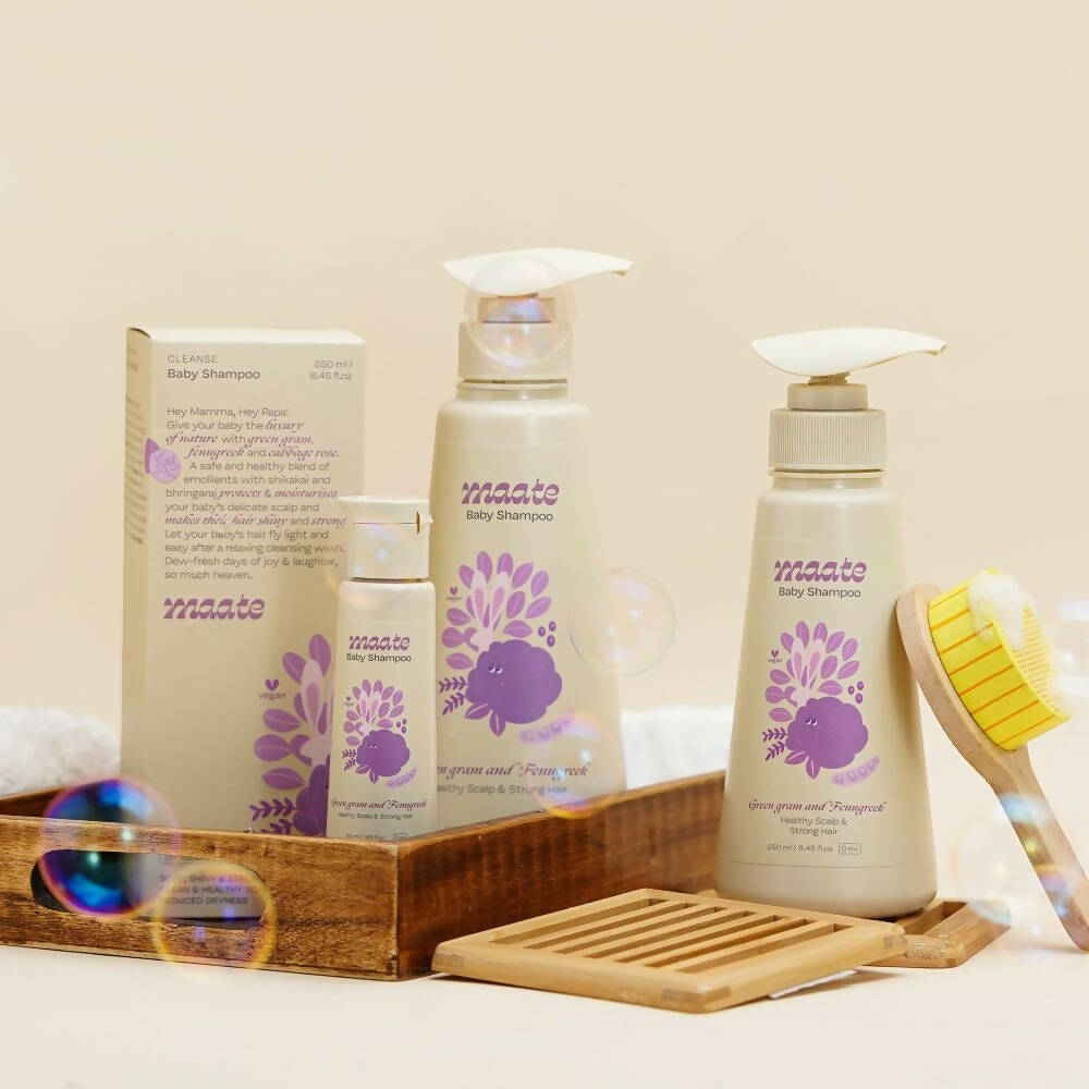 Maate Baby Daily Cleansing Combo - Baby Body Wash & Baby Shampoo - Grab2buy