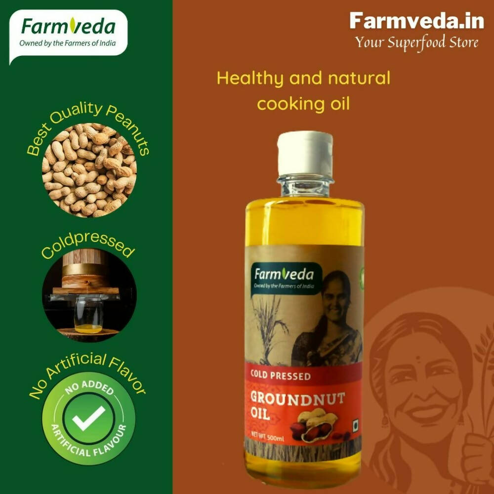 Farmveda Cold Pressed Groundnut Oil - Grab2buy