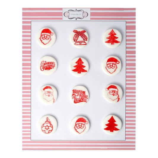 Confect Assorted Christmas Mix Red | Edible Christmas Topper