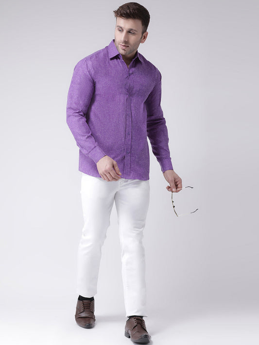 RIAG Purple Men's Full Sleeves Shirt