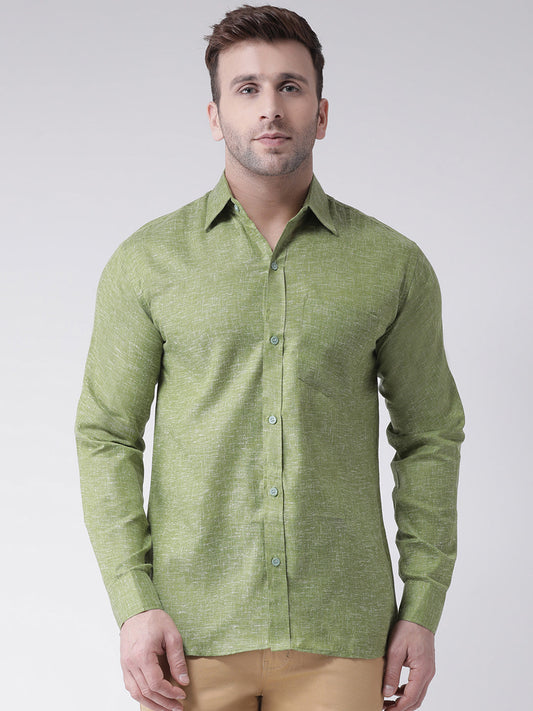RIAG Green Men's Full Sleeves Shirt