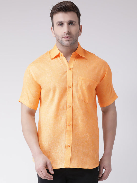 RIAG Orange Men's Half Sleeves Shirt