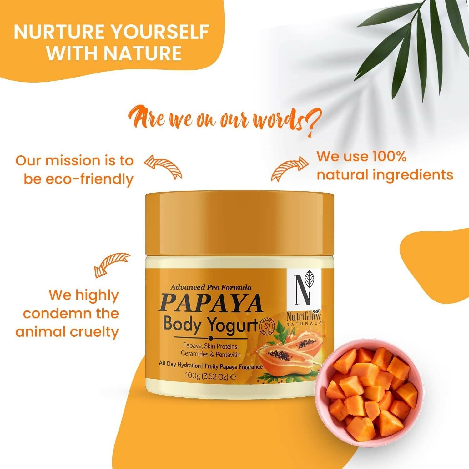 NutriGlow NATURAL'S Advanced Pro Formula Papaya Body Yogurt - Grab2buy