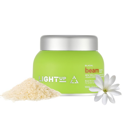 Light Up Beam Green Clay Face Mask With Rose & Jasmine Grab2Buy Light Up Grab2Buy