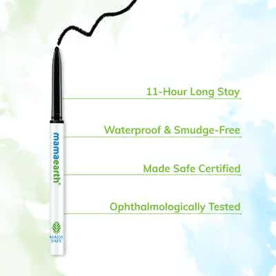 Mamaearth Charcoal Black Long Stay Kajal 11 hour long stay