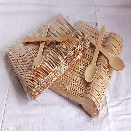 Eco friendly Wooden Spoon & Fork Combo Grab2Buy Om Sai Bhakti Grab2Buy