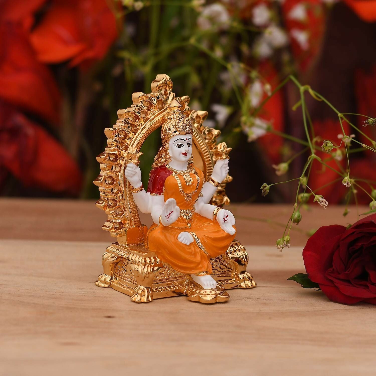 Collectible India Ceramic Lakshmi Idol - Grab2buy